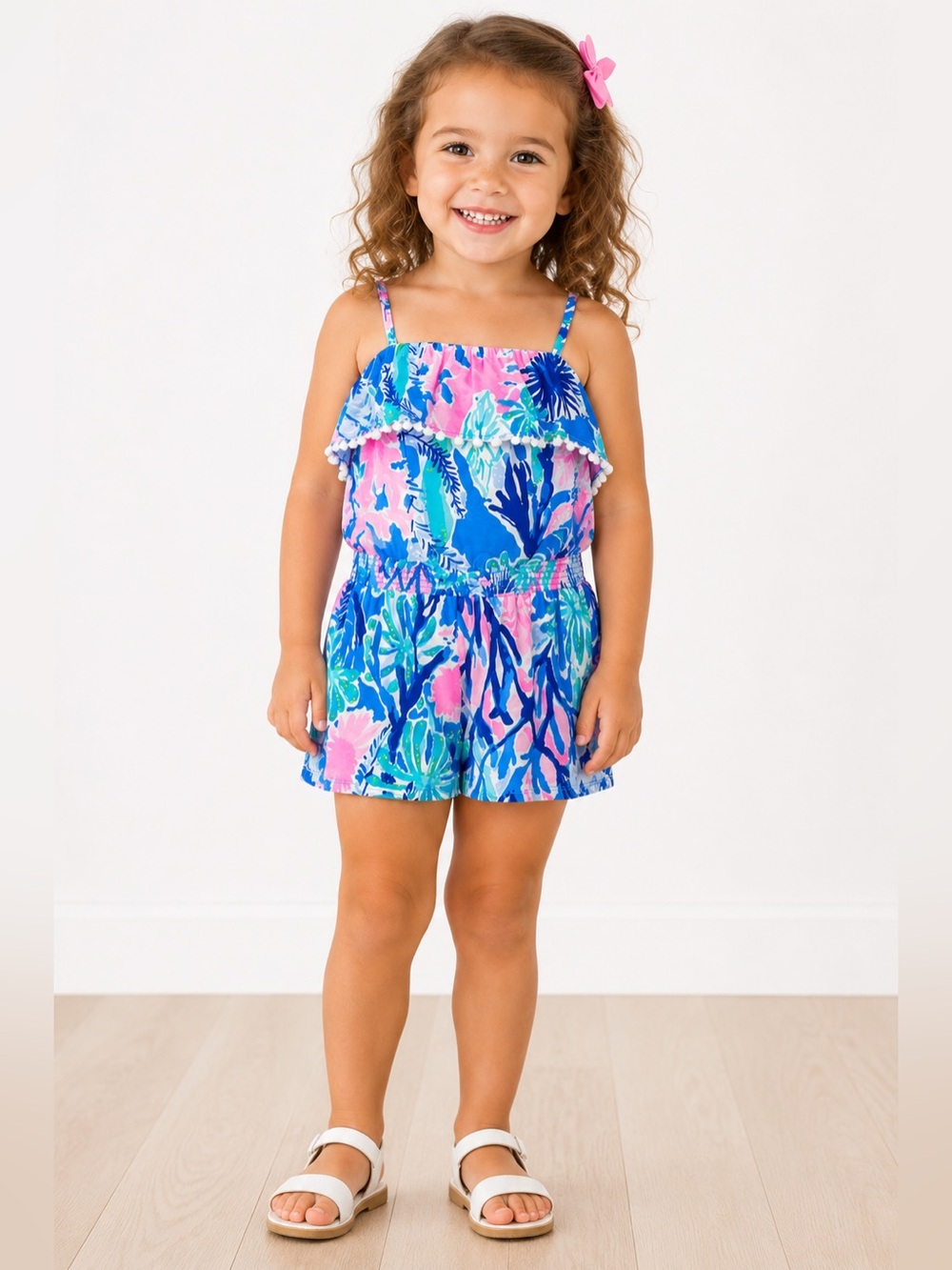 Lilly Pulitzer | Girls Leoni Romper | Size XS 2-3